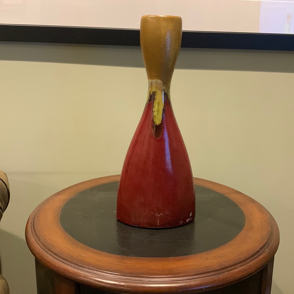 Ceramic vase, 7 inches wide, 17 inches high, 4 inches wide